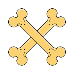 crossed bones icon, crossed bones vector illustration-simple illustration of crossed bones, perfect for crossed bones logos and themed design 