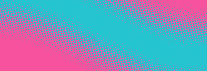 WebModern blue and pink pop art background with halftone dots in comic style, vector illustration eps10