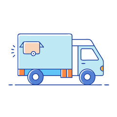 delivery truck icon, delivery truck vector illustration-simple illustration of delivery truck, perfect for delivery truck logos and themed design 