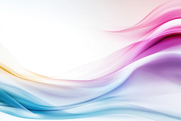 Obraz premium Colorful abstract waves flowing gracefully in a soft, serene background