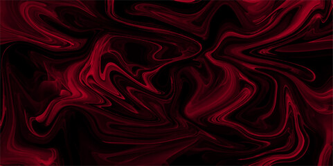 Abstract red and black acrylic pours liquid marble surface design. Acrylic pour onyx marble oil paint background illustration. Vintage modern high-quality wallpaper image theme. Dark red and black 