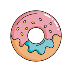 donut icon, donut line art - simple line art of donut, perfect for donut logos and icons and themed design 