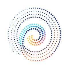 dotted gradient spiral icon, dotted gradient spiral vector illustration-simple illustration of dotted gradient spiral, perfect for dotted gradient spiral logos and themed design 