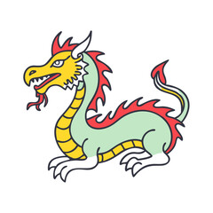 dragon icon, dragon vector illustration-simple illustration of dragon, perfect for dragon logos and themed design 