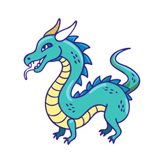 Obraz premium dragon icon, dragon vector illustration-simple illustration of dragon, perfect for dragon logos and themed design 