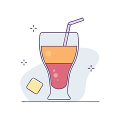 drink icon, drink vector illustration-simple illustration of drink, perfect for drink logos and themed design 