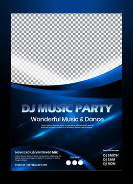Pop culture entertainment night party club social poster and Dj music party flyer template 