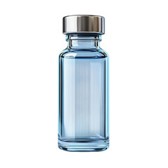 Blue Glass Bottle with Metal Lid for Stock Photography Isolated on transparent background