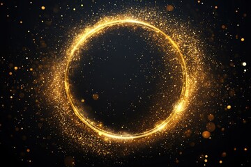 Sparkling golden sparkles elegantly scattered across a sandy backdrop, ideal for wedding invitations, gratitude notes, posters, and modern stationery layouts