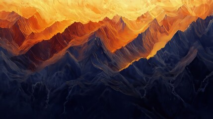 sunset in the mountains