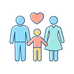 family icon, family vector illustration-simple illustration of family, perfect for family logos and themed design 
