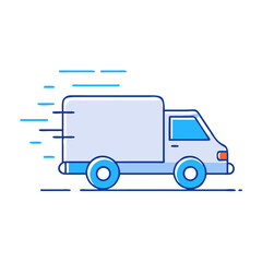 fast delivery truck icon, fast delivery truck vector illustration-simple illustration of fast delivery truck, perfect for fast delivery truck logos and themed design 