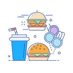 fast food icon, fast food vector illustration-simple illustration of fast food, perfect for fast food logos and themed design 