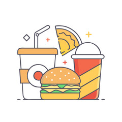 fast food icon, fast food vector illustration-simple illustration of fast food, perfect for fast food logos and themed design 