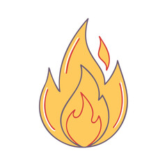 fire icon, fire vector illustration-simple illustration of fire, perfect for fire logos and themed design 