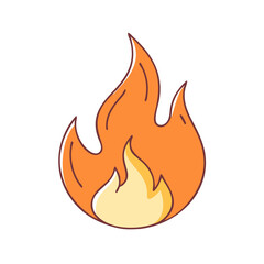 fire icon, fire vector illustration-simple illustration of fire, perfect for fire logos and themed design 