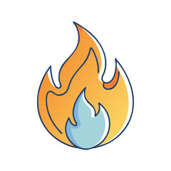 fire flame icon, fire flame vector illustration-simple illustration of fire flame, perfect for fire flame logos and themed design 
