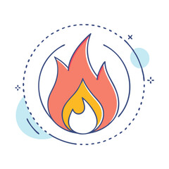 flame icon, flame vector illustration-simple illustration of flame, perfect for flame logos and themed design 