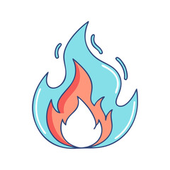 flame icon, flame vector illustration-simple illustration of flame, perfect for flame logos and themed design 