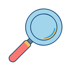 flat style magnifying glass icon, flat style magnifying glass vector illustration-simple illustration of flat style magnifying glass, perfect for flat style magnifying glass logos and themed design 