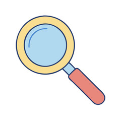 flat style magnifying glass icon, flat style magnifying glass vector illustration-simple illustration of flat style magnifying glass, perfect for flat style magnifying glass logos and themed design 