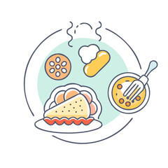 food icon, food vector illustration-simple illustration of food, perfect for food logos and themed design 