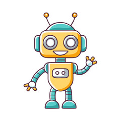 funny robot icon, funny robot vector illustration-simple illustration of funny robot, perfect for funny robot logos and themed design 