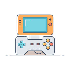 game console icon, game console vector illustration-simple illustration of game console, perfect for game console logos and themed design 