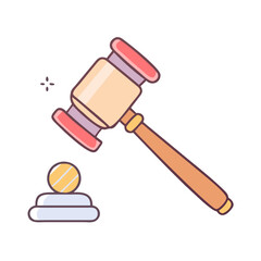 gavel icon, gavel vector illustration-simple illustration of gavel, perfect for gavel logos and themed design 