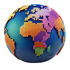 Fototapeta premium Minimalist Globe Silhouette Icon Illustration Design With Transparent Background
