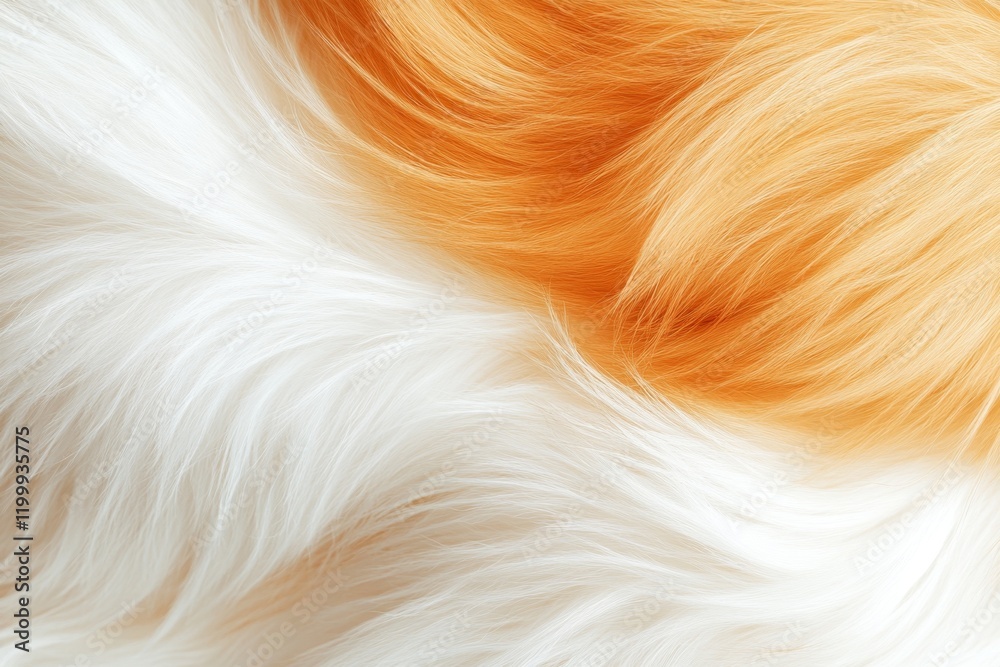 Poster a hyper-realistic close-up of a wolf fur, with detailed textures and natural colors showing every st