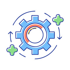 gear icon, gear vector illustration-simple illustration of gear, perfect for gear logos and themed design 