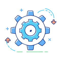 gear settings icon, gear settings vector illustration-simple illustration of gear settings, perfect for gear settings logos and themed design 