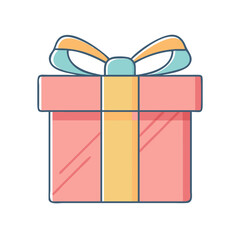 gift icon, gift vector illustration-simple illustration of gift, perfect for gift logos and themed design 