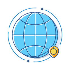 globe icon, globe vector illustration-simple illustration of globe, perfect for globe logos and themed design 