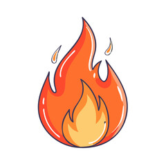 glossy burning fire icon, glossy burning fire vector illustration-simple illustration of glossy burning fire, perfect for glossy burning fire logos and themed design 