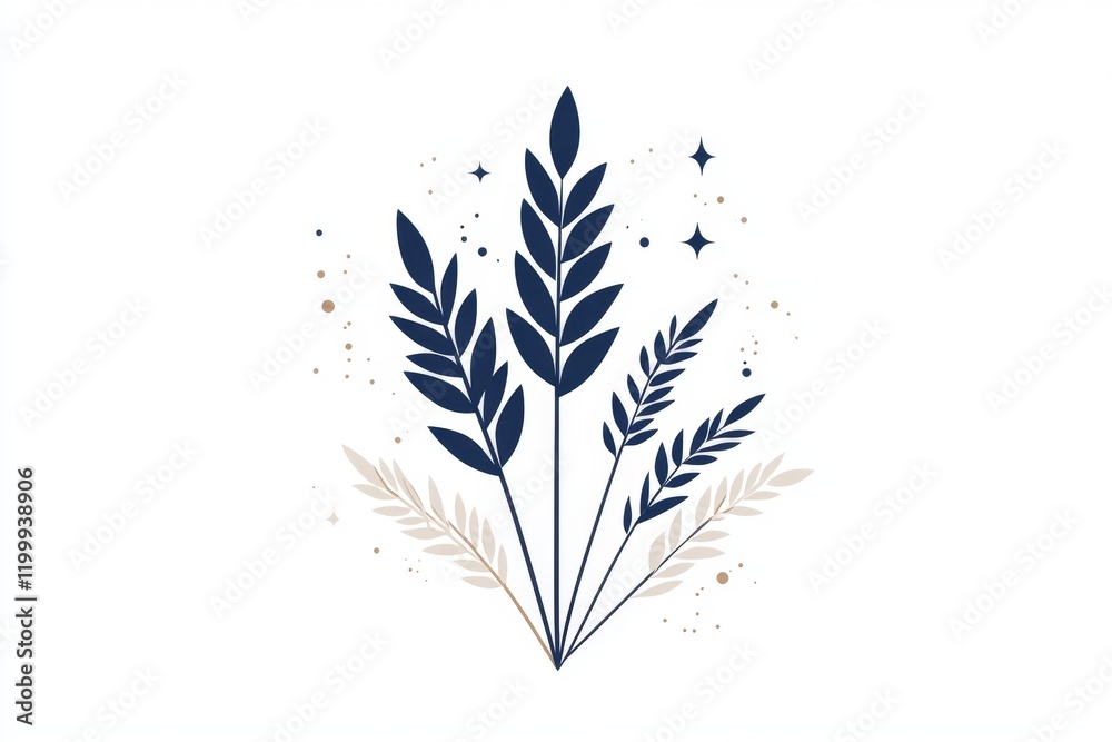 Aufkleber A minimalist line drawing of a single stalk of wheat with clean, simple lines on a white background, emphasizing elegance and simplicity