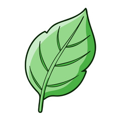green leaf icon, green leaf vector illustration-simple illustration of green leaf, perfect for green leaf logos and themed design 