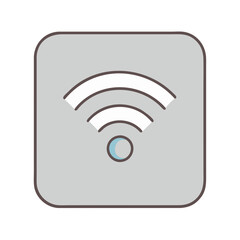 grey wireless icon, grey wireless vector illustration-simple illustration of grey wireless, perfect for grey wireless logos and themed design 