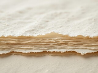 Textured layers of handmade paper for creative craft and design projects