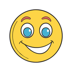 happy smiley face icon, happy smiley face vector illustration-simple illustration of happy smiley face, perfect for happy smiley face logos and themed design 