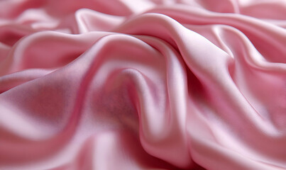 Obraz premium Pink silk draped fabric texture background