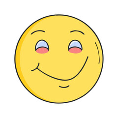 Fototapeta premium happy smiley face icon, happy smiley face vector illustration-simple illustration of happy smiley face, perfect for happy smiley face logos and themed design 