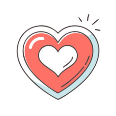 heart icon, heart vector illustration-simple illustration of heart, perfect for heart logos and themed design 