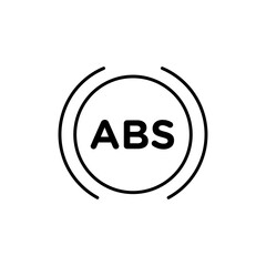 abs icon Flat simple outline