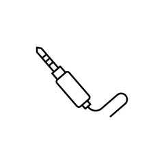 Audio jack icon Flat simple outline