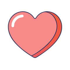 heart shape icon, heart shape vector illustration-simple illustration of heart shape, perfect for heart shape logos and themed design 