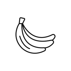 Banana icon Flat simple outline