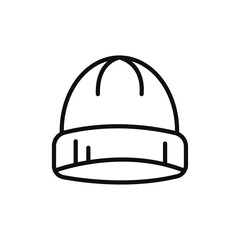 Beanie icon Flat simple outline