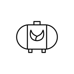 Obraz premium Biogas icon Flat simple outline